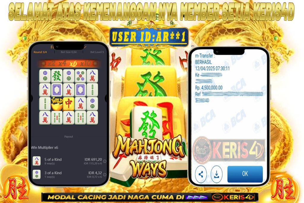 JACKPOT SLOT GACOR MAIN MAHJONG WAYS 12 APRIL 2025