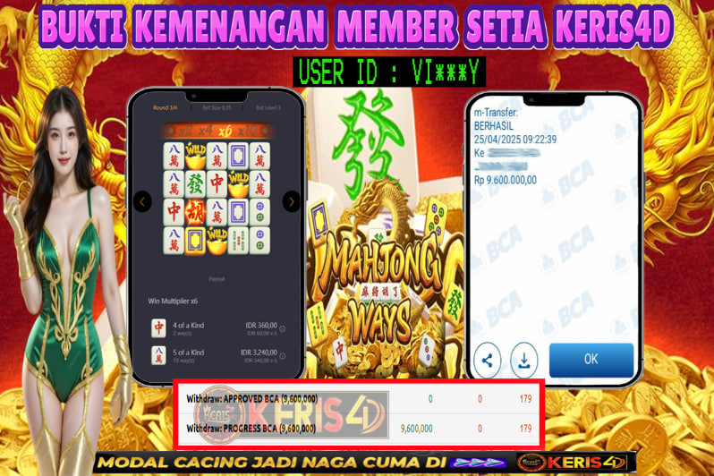 JACKPOT SLOT GACOR MAIN MAHJONG WAYS 25 APRIL 2025