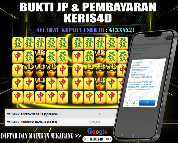 JACKPOT SLOT GACOR MAIN MAHJONG WAYS 03 OKTOBER 2025